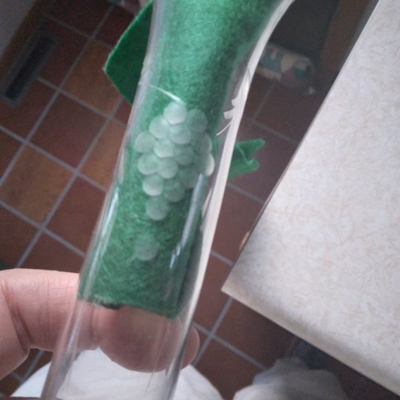 Vase, Flower, Vintage, Etched, Footed - Picture 7 of 9